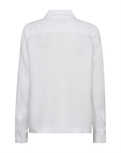 Mos Mosh - MMEnna Linen Pocket Bluse - White